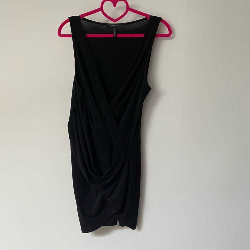 BCBG maxazria faux wrap tunic top